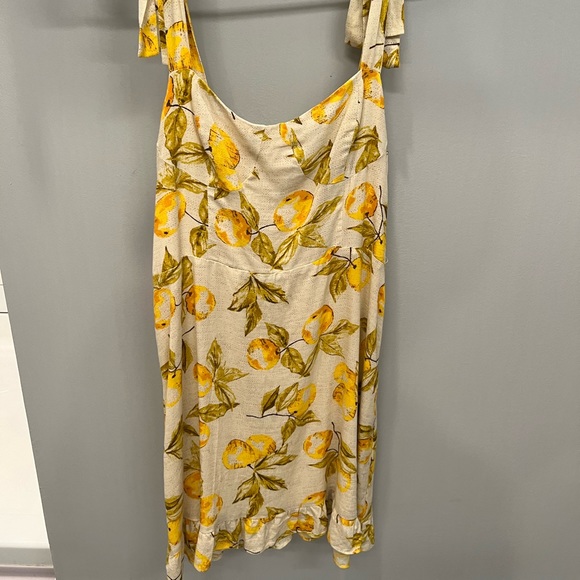 Urban Outfitters Jolene Linen Tie-Shoulder Mini Dress Size M - Picture 3 of 6